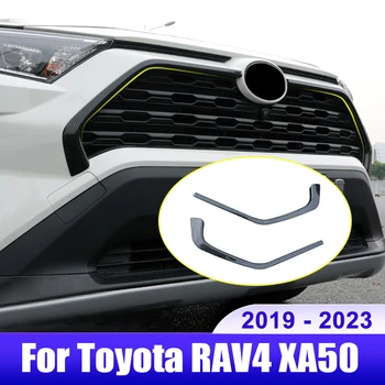 Для Toyota RAV4 XA50 2019 2020 2021 2022 2023 RAV 4 Гибридная Передняя Решетка Автомобиля Грили Декоративная Крышка Рамка Аксессуары