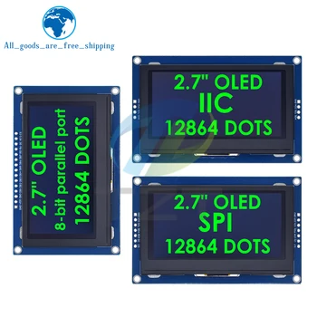 2,7-Дюймовый OLED-ЖК-дисплей 128x64 Приводов SSD1327 IIC/SPI/8-битный параллельный порт для Arduino