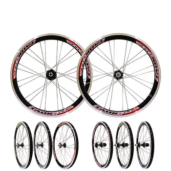 Комплект колес для складного велосипеда TAOK, 20-дюймовый велосипед из алюминиевого сплава с 24 отверстиями, V-образное тормозное кольцо, быстросъемное