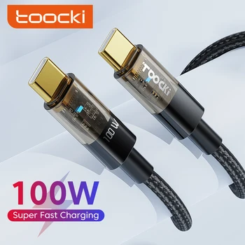 Toocki100 Вт USB Type C Кабель 5A Быстрой Зарядки Зарядное Устройство Провод Шнур Для Huawei Matebook Xiaomi Air Dell Samsung Rongshuang Xiaoguo