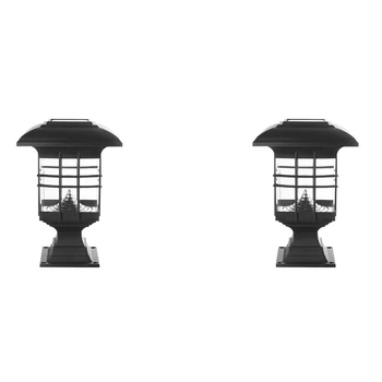 6X Солнечная лампа для столбов, Водонепроницаемый Ландшафтный Сад, Солнечный свет, Светодиодная Уличная Лампа для столбов, Лампа для забора,