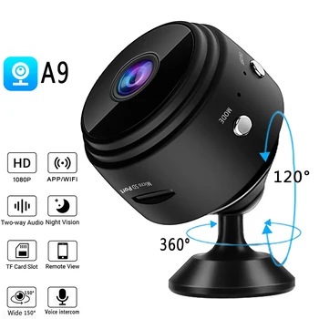 Мини-камера A9 HD 1080p WiFi Камера Беспроводная Ночная версия Голосовое видео Мини-Видеокамеры Smart Home Камера видеонаблюдения