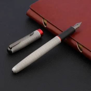 роскошная качественная перьевая ручка JINHAO 75 classic металлическая, красная, черная, титановая, с перьевой стрелкой, решетчатая, для офиса, школьные принадлежности для письма