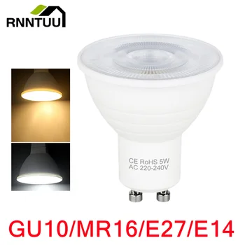MR16 GU10 E27 E14 Лампада Светодиодная Лампа 5 Вт/7 Вт 220 В Bombilla Светодиодная лампа Прожектор Lampara светодиодный точечный светильник 120 градусов Холодный/Теплый белый